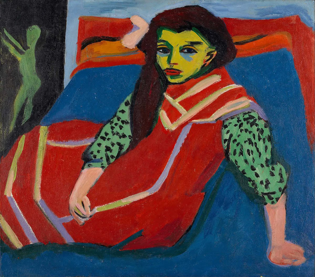 Seated Girl (Franzi Fehrmann) in Detail Ernst Ludwig Kirchner